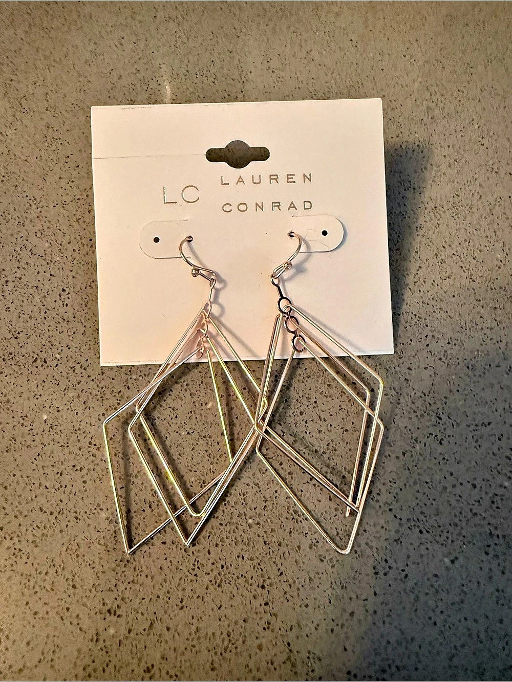 Lauren Conrad Geometric Drop Earrings in Gold & Silver